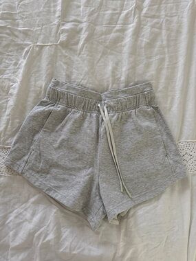 lululemon athletica Light Gray Athletic Drawstring Shorts